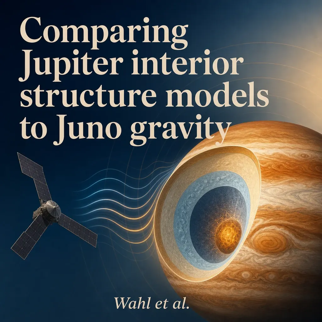 Cover art for a paper comparing Jupiter interior models to Juno gravity measurements