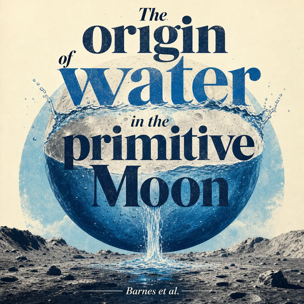 Cover art for a paper on water on the Moon