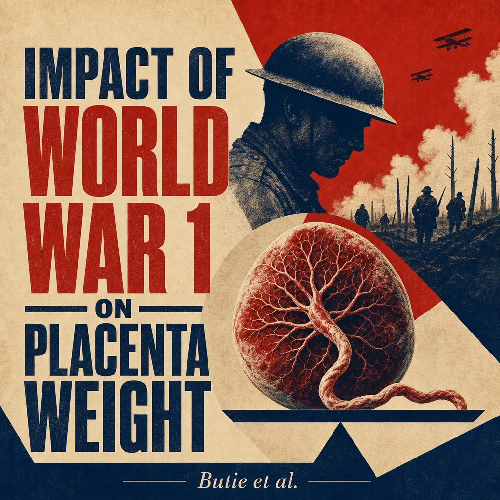 Cover art for a historical paper on placental research in the First World War